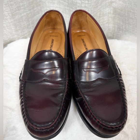johnson & Murphy Other - Johnston & Murphy Sheepskin Leather Penny Loafers – Burgundy – Men’s Size 10.5M